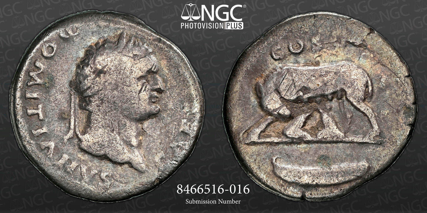 Roman Empire - Domitian - Silver Denarius - NGC VG - RIC:686