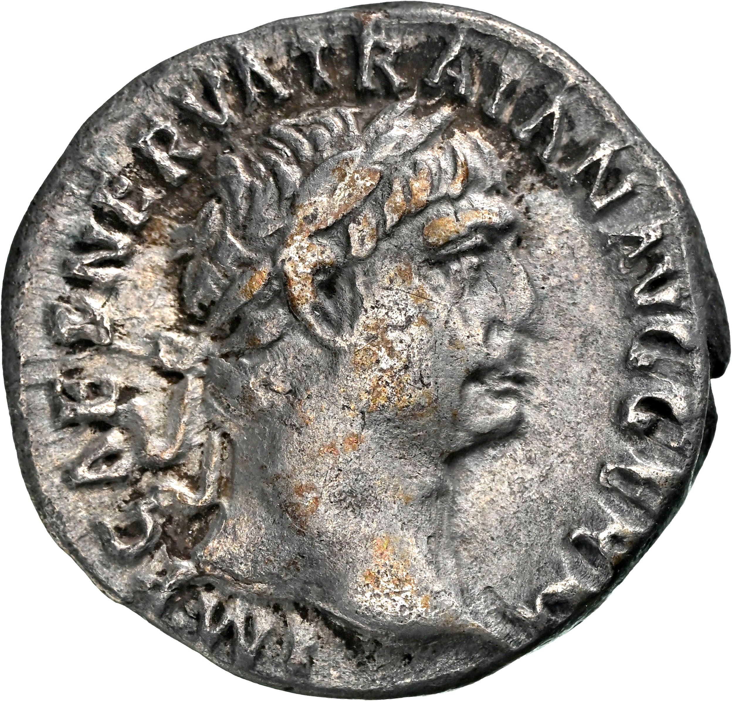Roman Empire - Trajan - Silver Denarius - NGC Ch VF - RIC:38