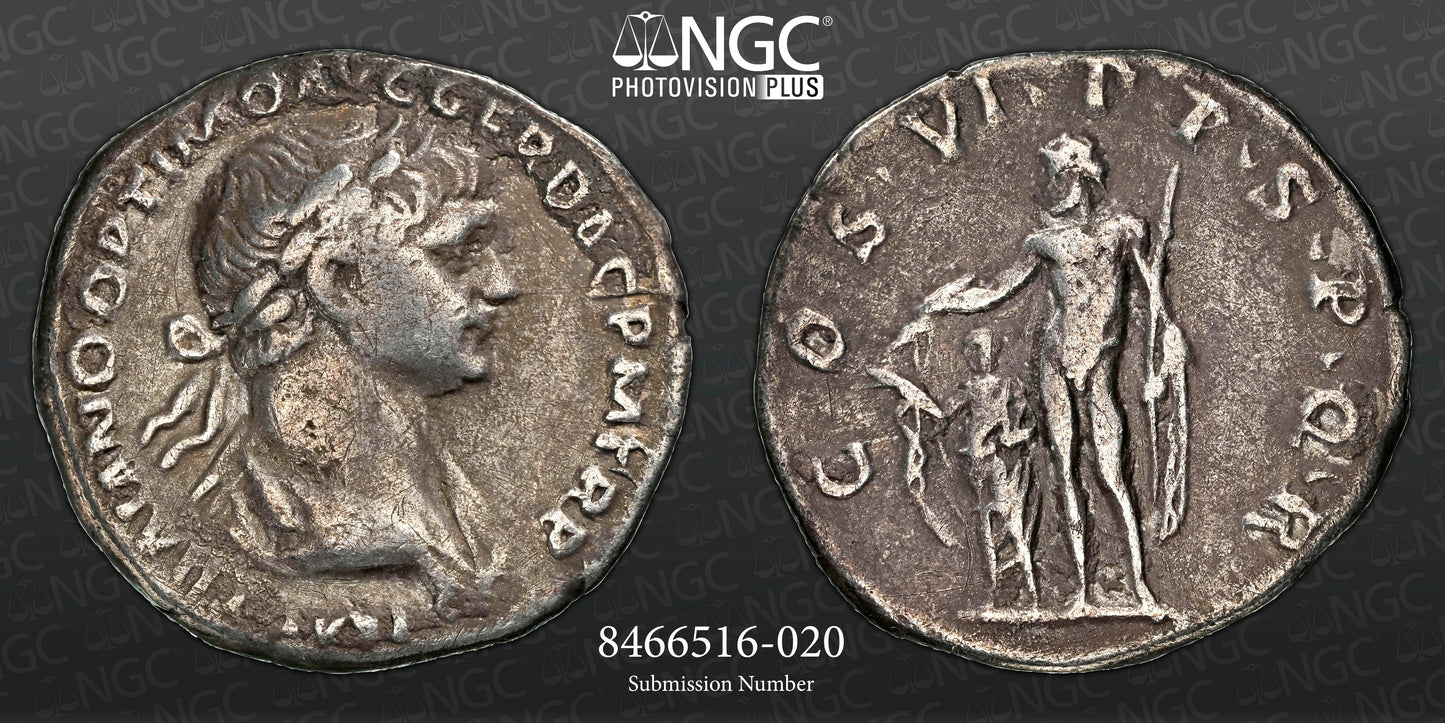 Roman Empire - Trajan - Silver Denarius - NGC VF - RIC:298