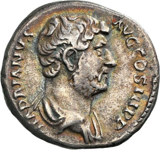 Roman Empire - Hadrian - Silver Denarius - NGC Ch VF - RIC:276