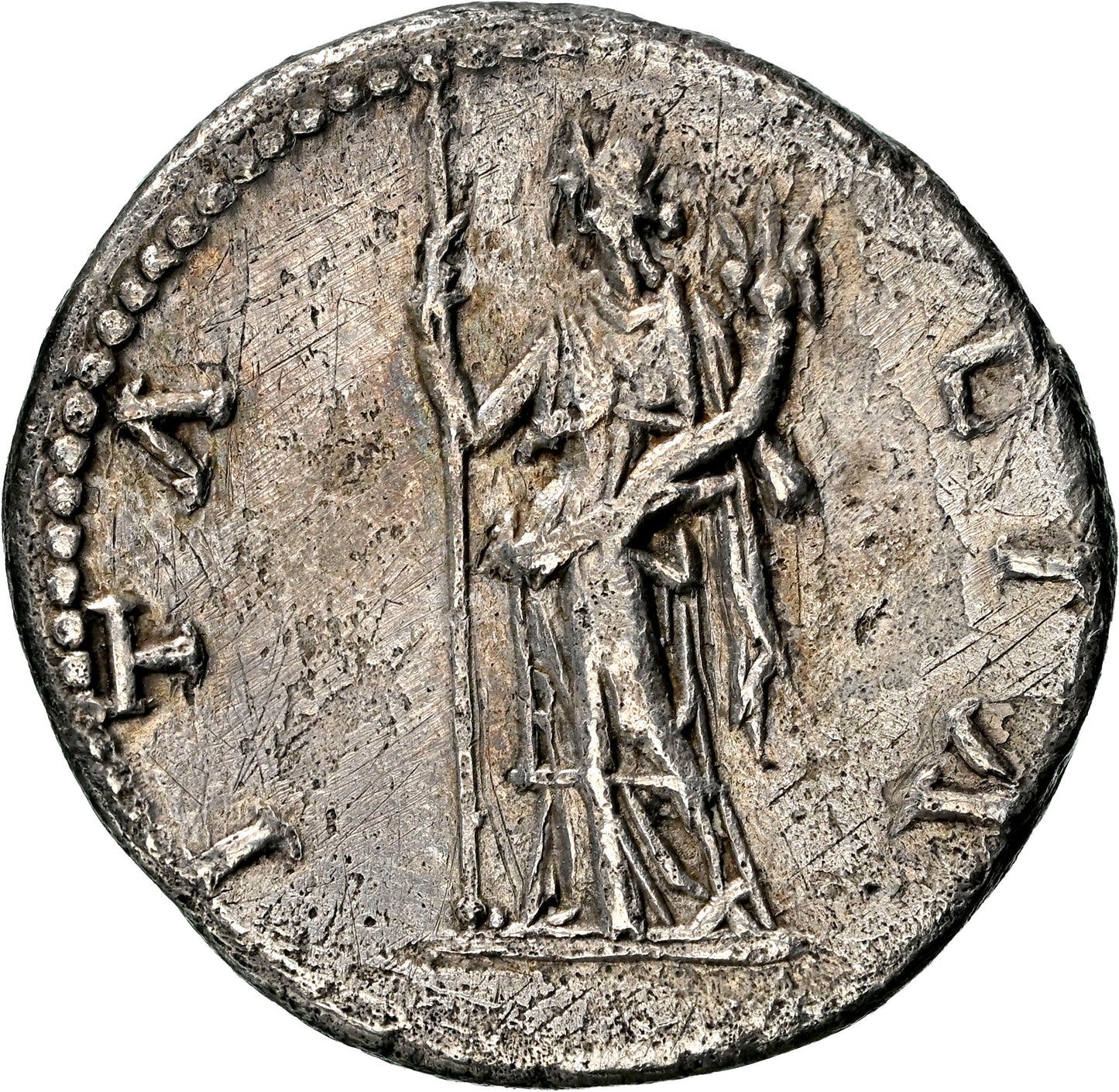 Roman Empire - Hadrian - Silver Denarius - NGC Ch VF - RIC:307