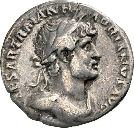 Roman Empire - Hadrian - Silver Denarius - NGC Ch F - RIC:541