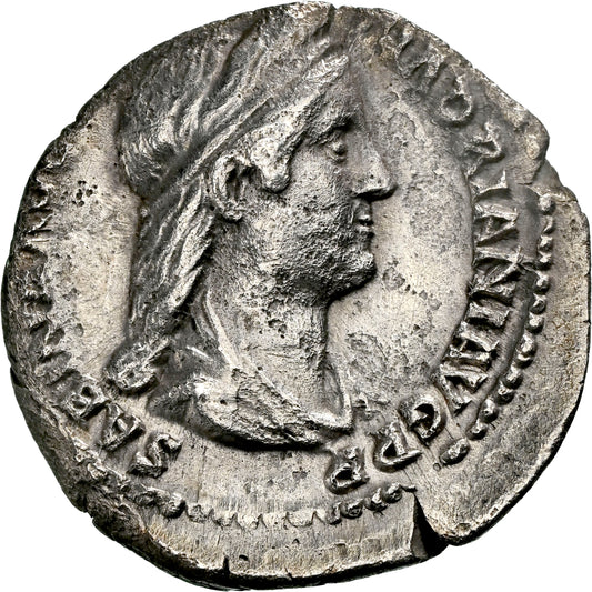 Roman Empire - Sabina - Silver Denarius - NGC XF - RIC:410
