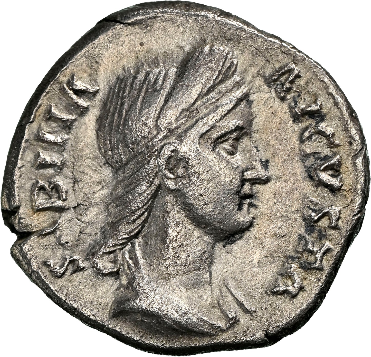 Roman Empire - Sabina - Silver Denarius - NGC XF - RIC:2576