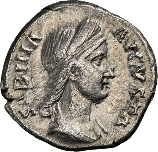 Roman Empire - Sabina - Silver Denarius - NGC XF - RIC:2576