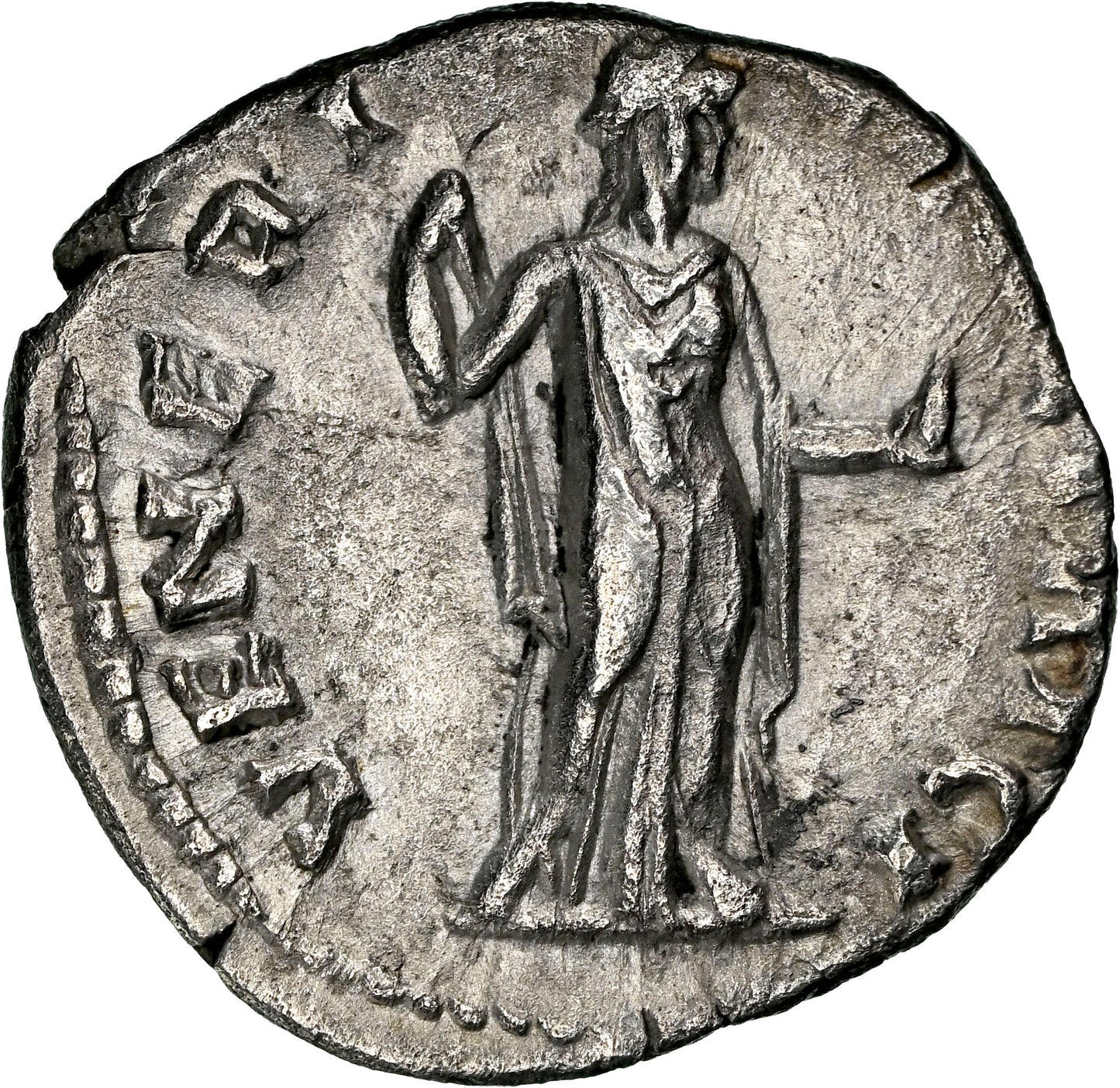 Roman Empire - Sabina - Silver Denarius - NGC XF - RIC:2576