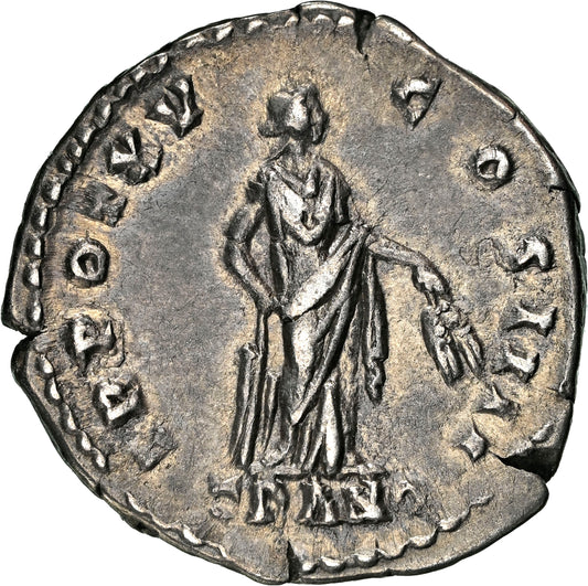 Roman Empire - Antoninus Pius - Silver Denarius - NGC Ch VF - RIC:218