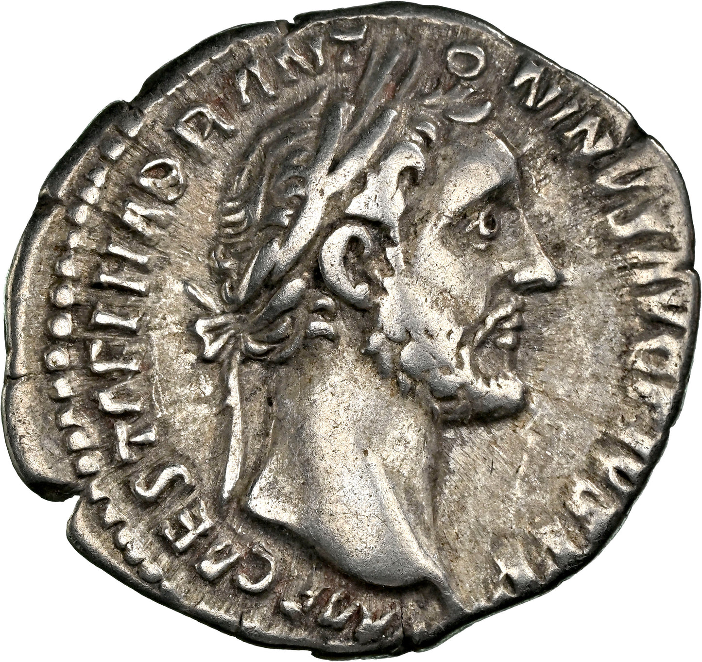 Roman Empire - Antoninus Pius - Silver Denarius - NGC Ch VF - RIC:217