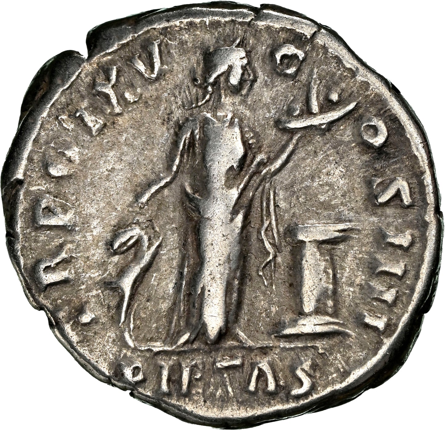 Roman Empire - Antoninus Pius - Silver Denarius - NGC Ch VF - RIC:217