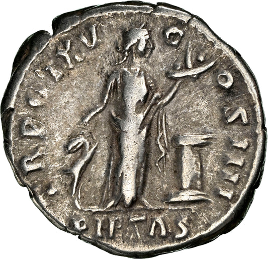 Roman Empire - Antoninus Pius - Silver Denarius - NGC Ch VF - RIC:217