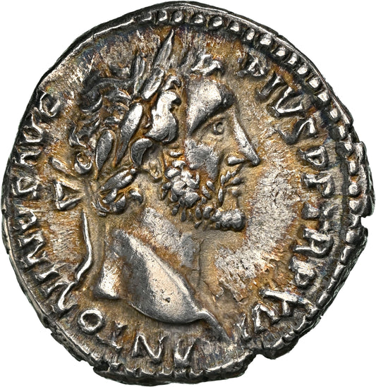 Roman Empire - Antoninus Pius - Silver Denarius - NGC XF - RIC:239