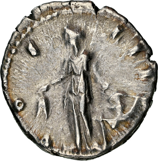 Roman Empire - Antoninus Pius - Silver Denarius - NGC XF - RIC:239