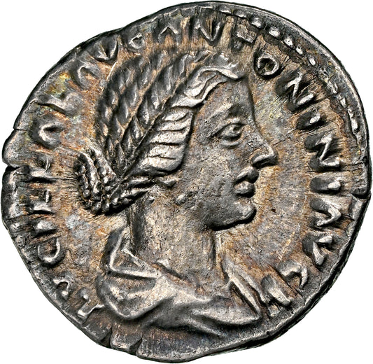 Roman Empire - Lucilla - Silver Denarius - NGC XF - RIC:784
