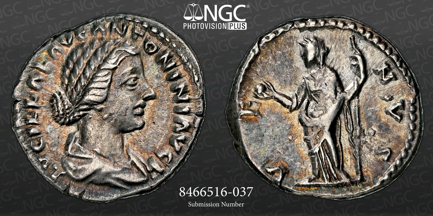 Roman Empire - Lucilla - Silver Denarius - NGC XF - RIC:784