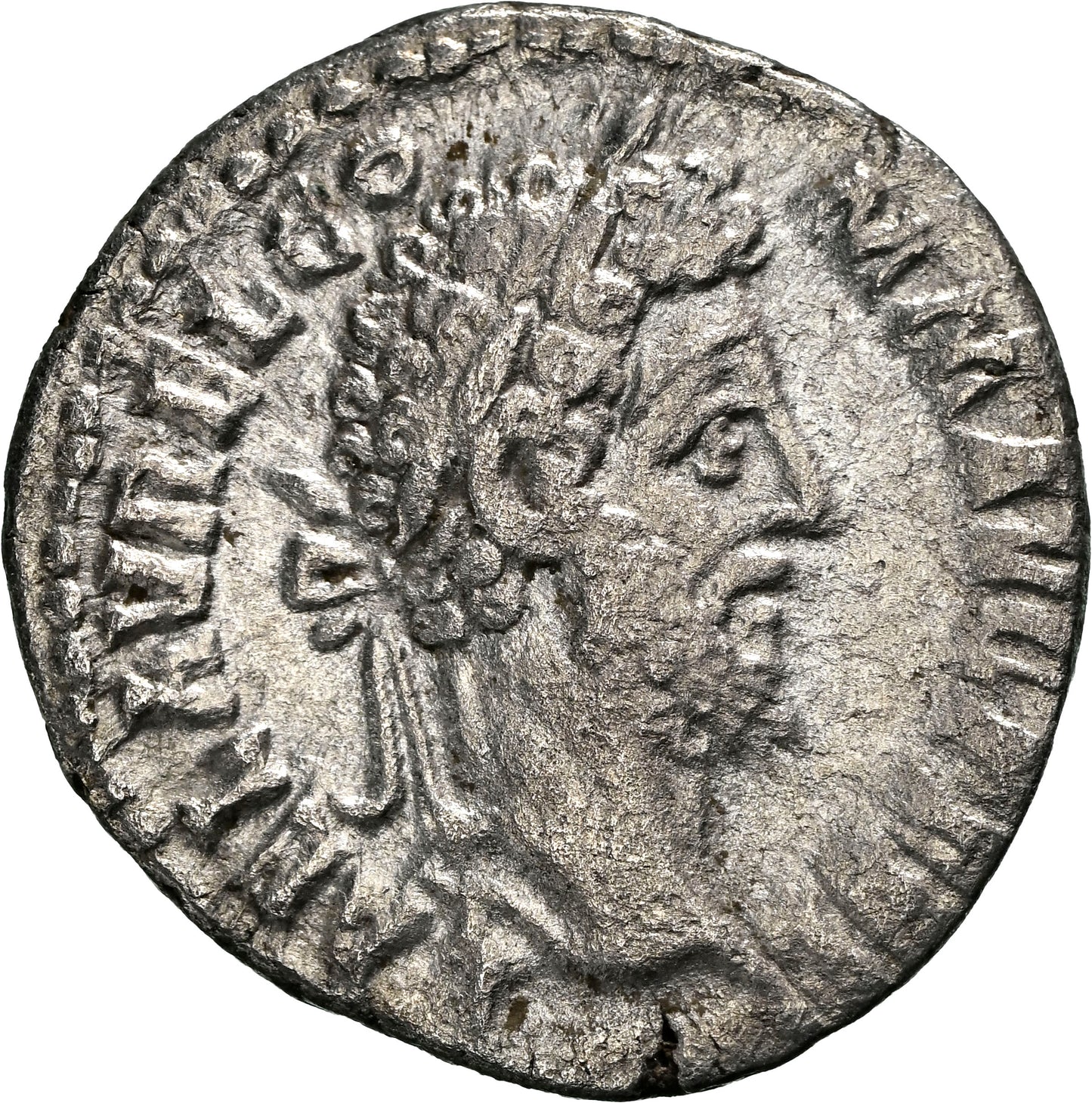 Roman Empire - Commodus - Silver Denarius - NGC Ch VF - RIC:254a