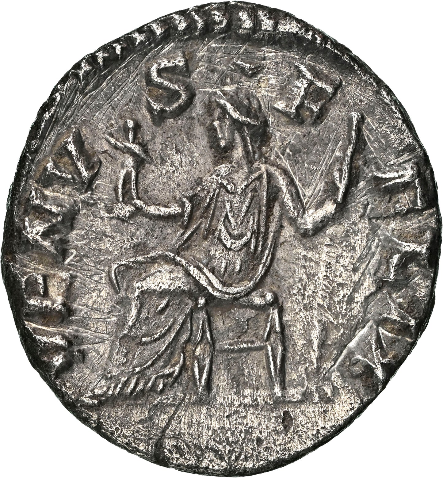 Roman Empire - Crispina - Silver Denarius - NGC XF - RIC:288