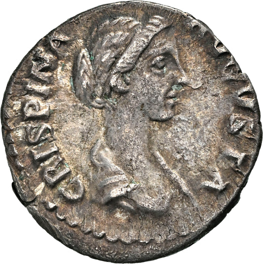 Roman Empire - Crispina - Silver Denarius - NGC XF - RIC:286a