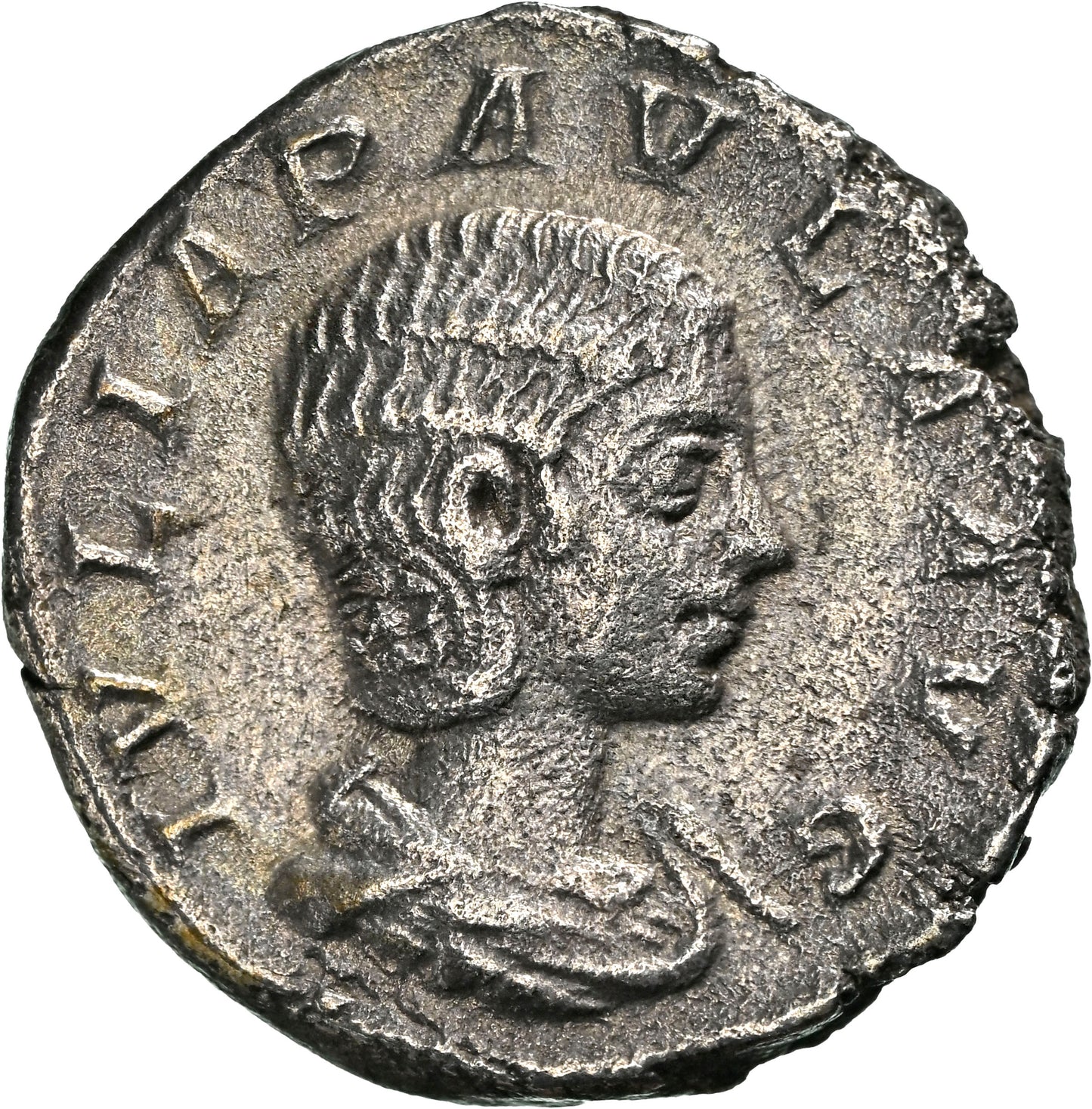 Roman Empire - Julia Paula - Silver Denarius - NGC Ch XF - RIC:211