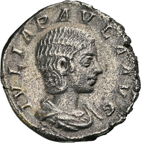 Roman Empire - Julia Paula - Silver Denarius - NGC Ch XF - RIC:211