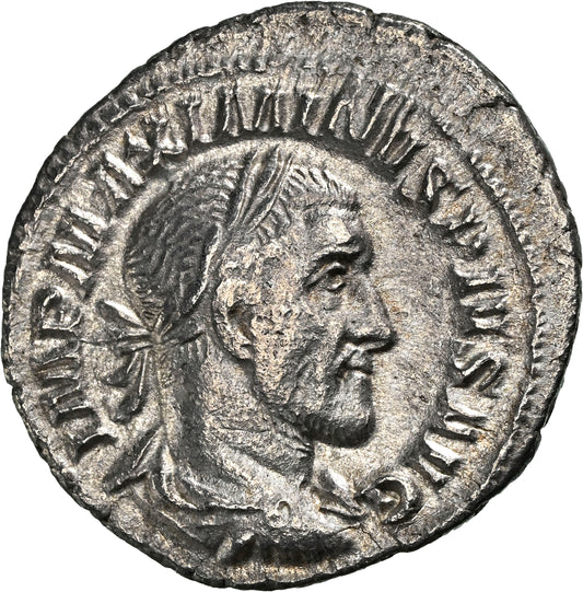 Roman Empire - Maximinus I - Silver Denarius - NGC Ch VF - RIC:16