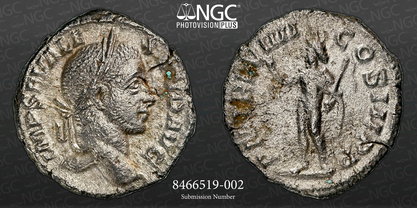 Roman Empire - Severus Alexander - Silver Denarius - NGC Ch VF