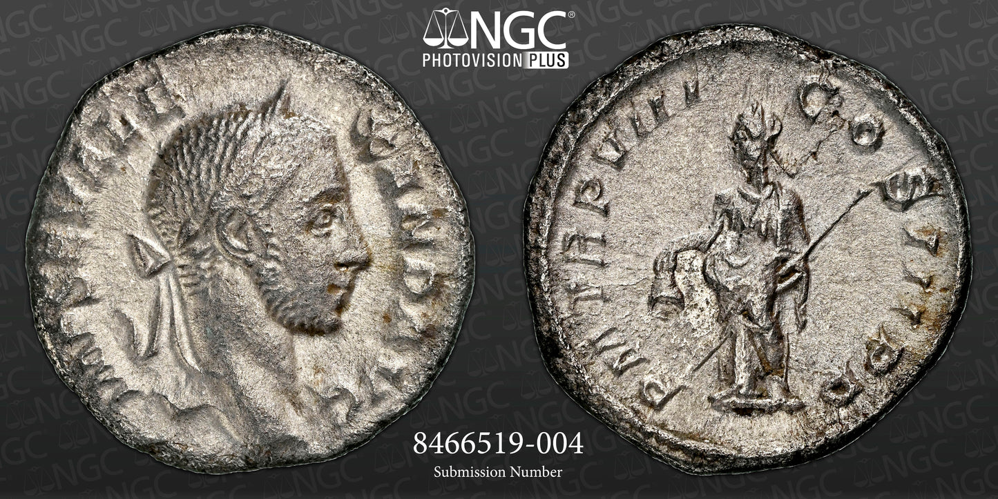 Roman Empire - Severus Alexander - Silver Denarius - NGC Ch VF