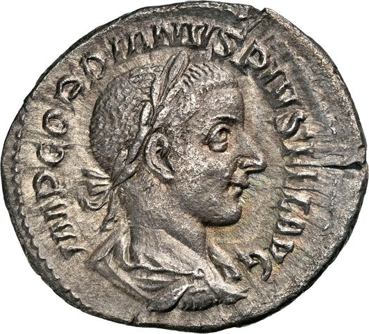 Roman Empire - Gordian III - Silver Denarius - NGC XF