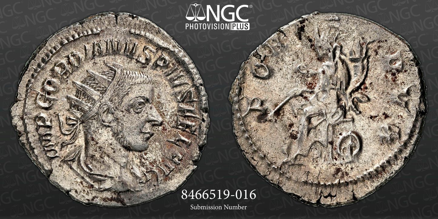 Roman Empire - Gordian III - Silver Double-Denarius - NGC AU