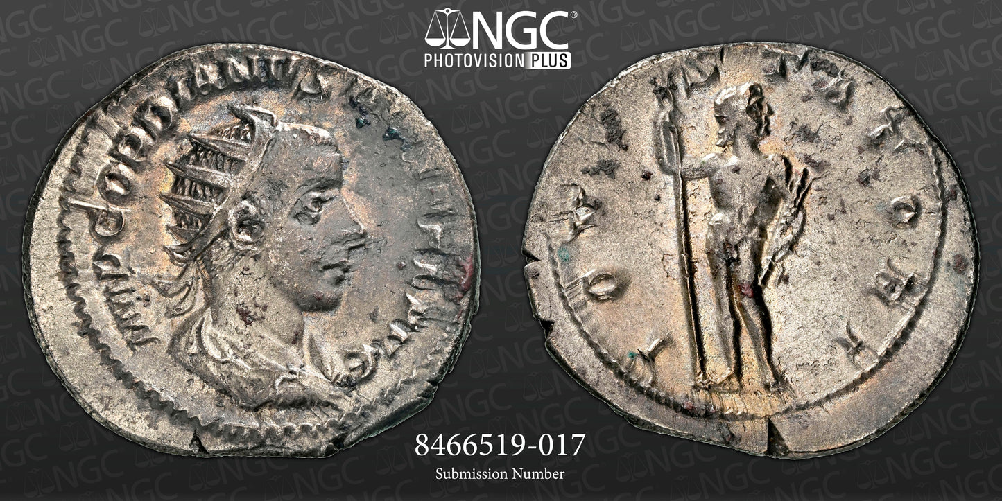 Roman Empire - Gordian III - Silver Double-Denarius - NGC Ch VF