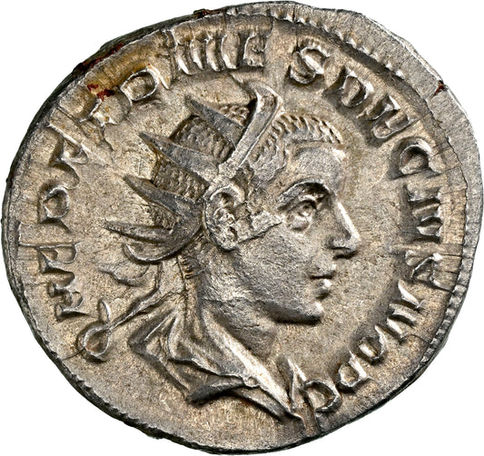 Roman Empire - Herennius Etruscus - Silver Double-Denarius - NGC AU - RIC:147c