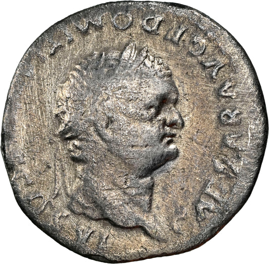 Roman Empire - Domitian - Silver Denarius - NGC Ch F - RIC:1081