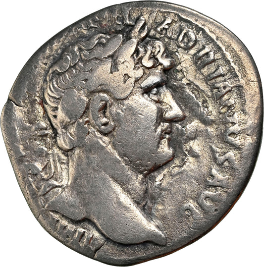 Roman Empire - Hadrian - Perhaps Plated Denarius - NGC Ch F - RIC:374