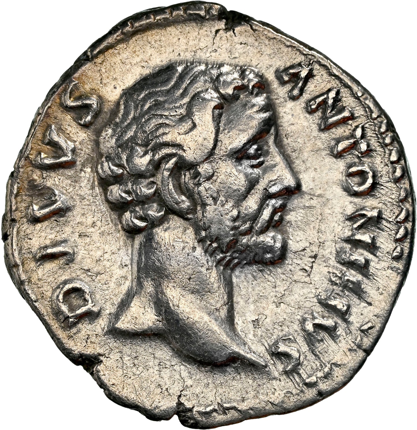Roman Empire - Antoninus Pius - Silver Denarius - NGC Ch VF - RIC:431