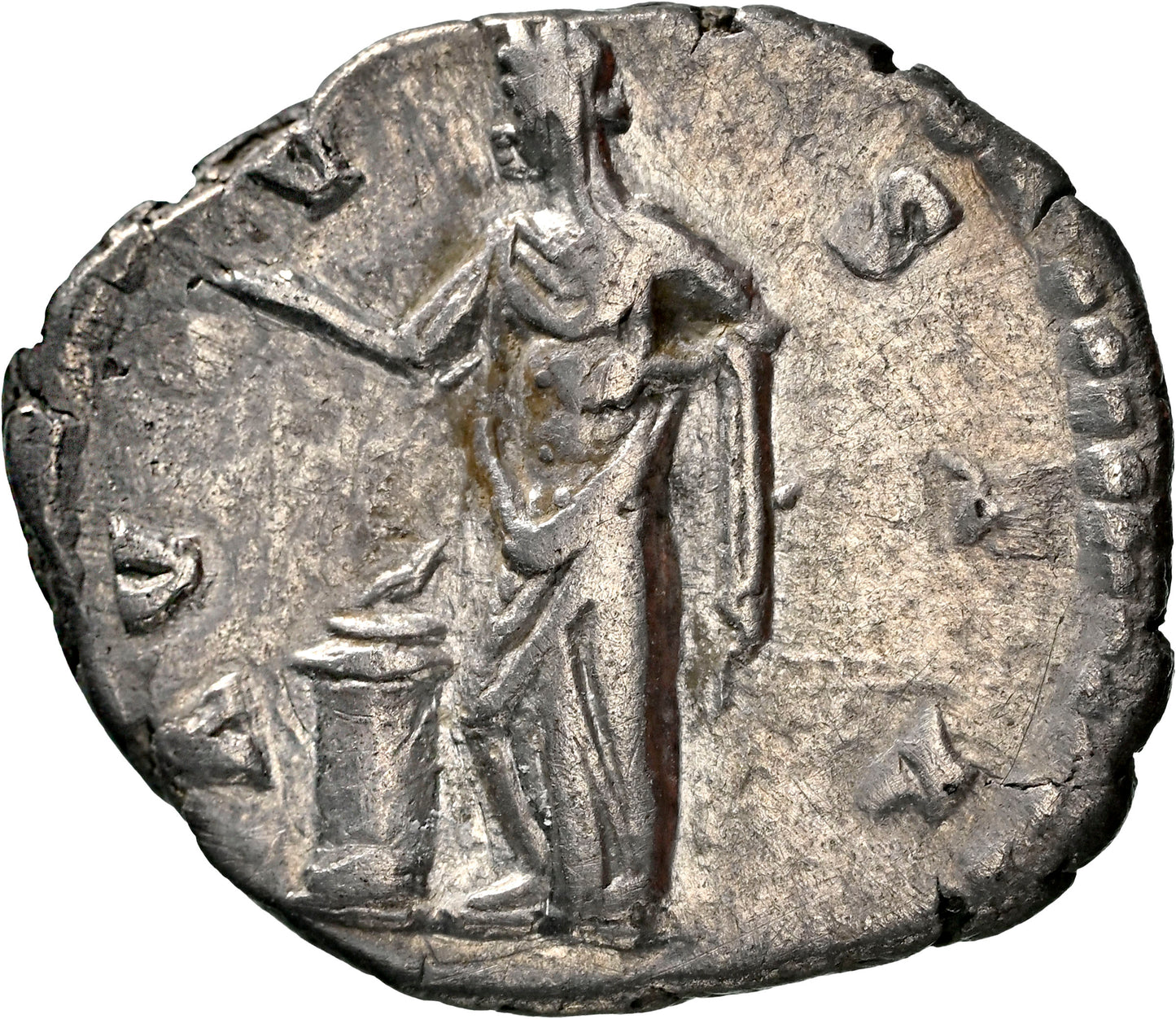 Roman Empire - Faustina I - Silver Denarius - NGC Ch VF - RIC:374