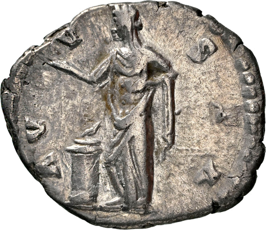 Roman Empire - Faustina I - Silver Denarius - NGC Ch VF - RIC:374