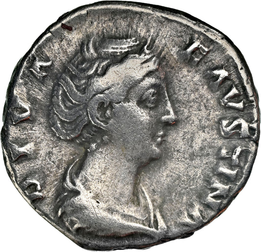 Roman Empire - Faustina I - Silver Denarius - NGC VF - RIC:351
