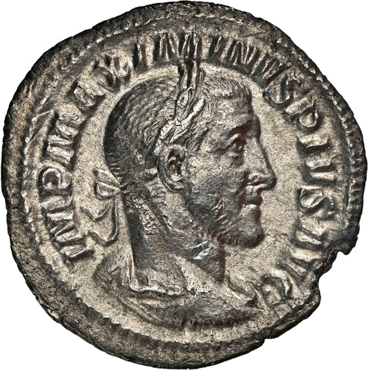 Roman Empire - Maximinus I - Silver Denarius - NGC XF - RIC:14