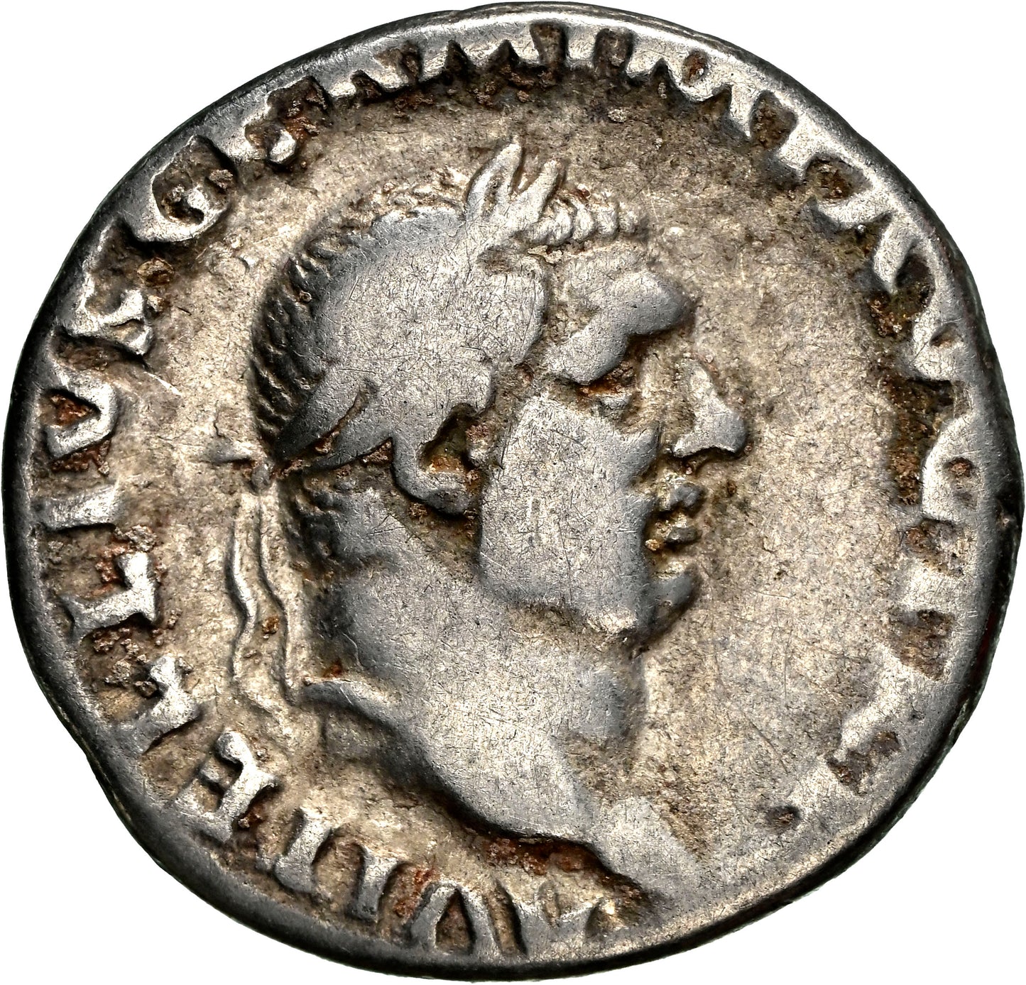 Roman Empire - Vitellius - Silver Denarius - NGC Ch F - RIC:107