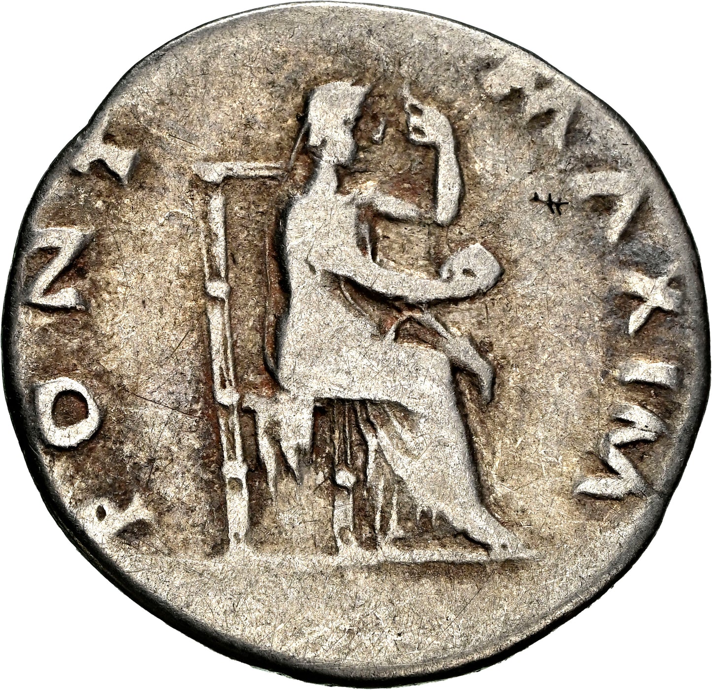 Roman Empire - Vitellius - Silver Denarius - NGC Ch F - RIC:107