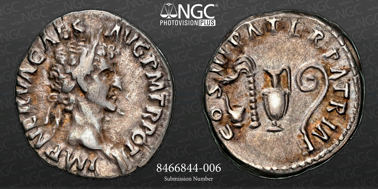 Roman Empire - Nerva - Silver Denarius - NGC VF - RIC:24