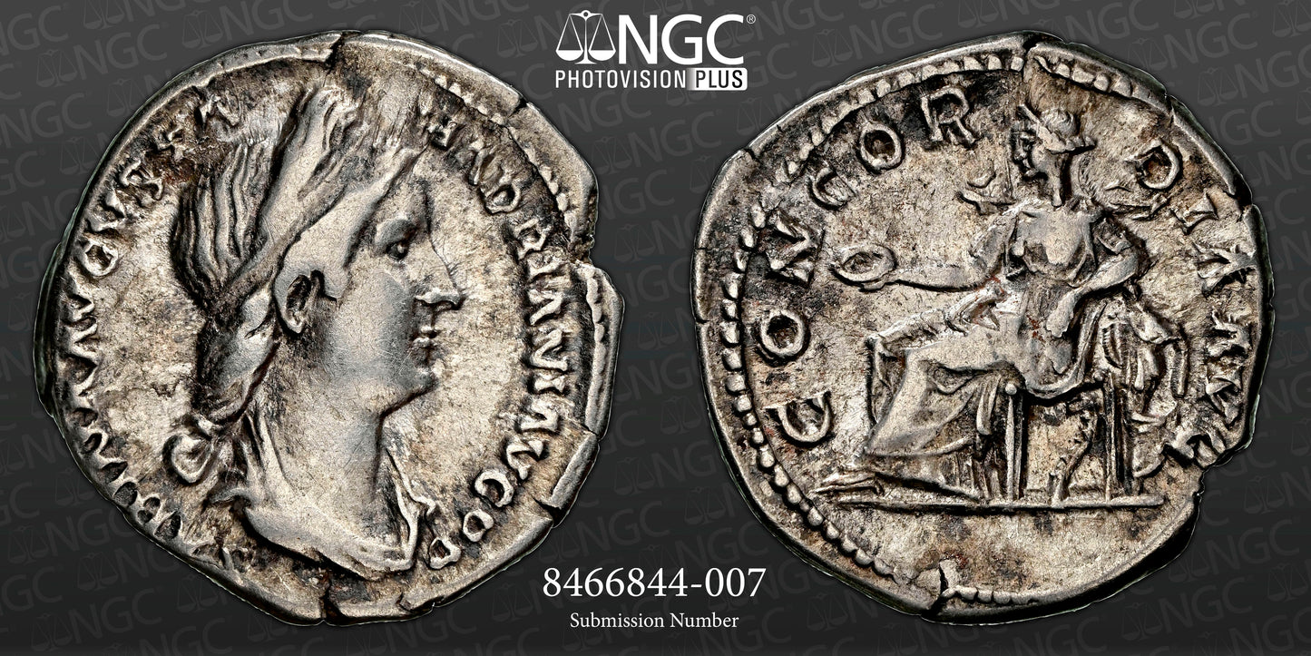 Roman Empire - Sabina - Silver Denarius - NGC VF - RIC:2501