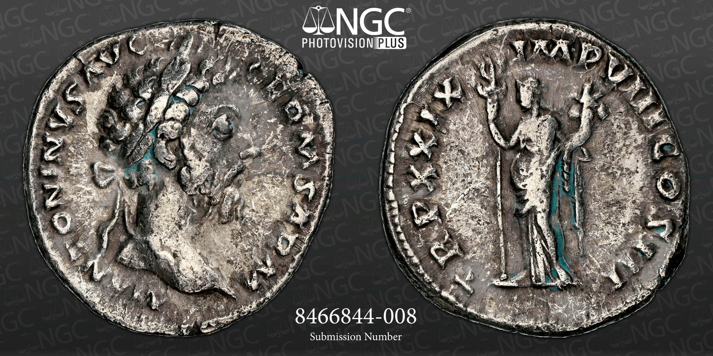 Roman Empire - Marcus Aurelius - Silver Denarius - NGC VF - RIC:330