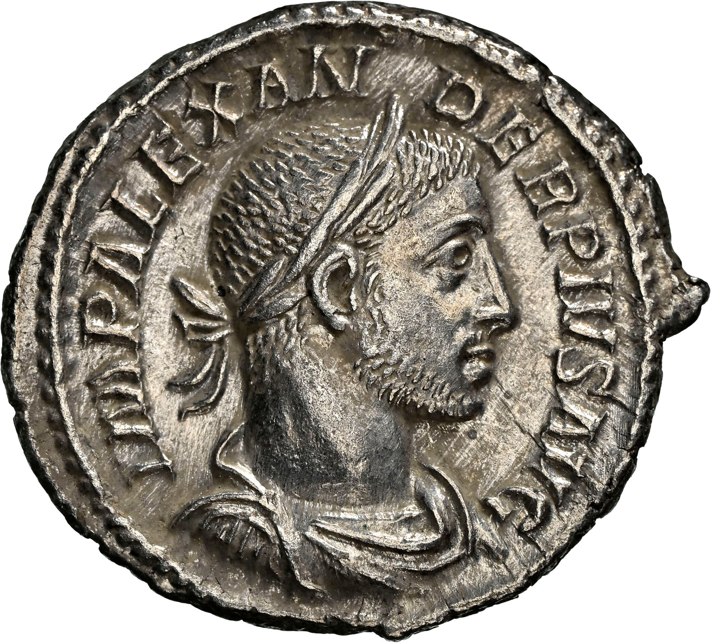 Roman Empire - Severus Alexander - Silver Denarius - NGC AU - RIC:246