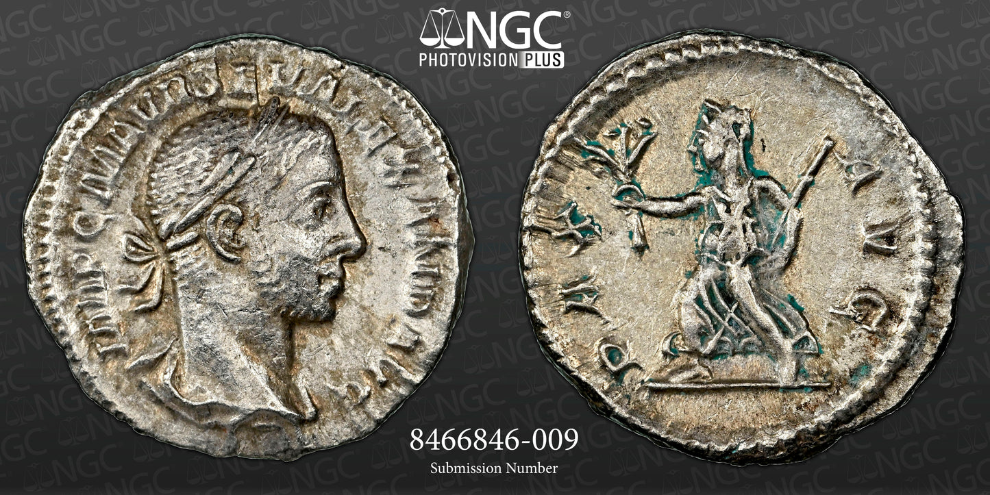 Roman Empire - Severus Alexander - Silver Denarius - NGC XF - RIC:168