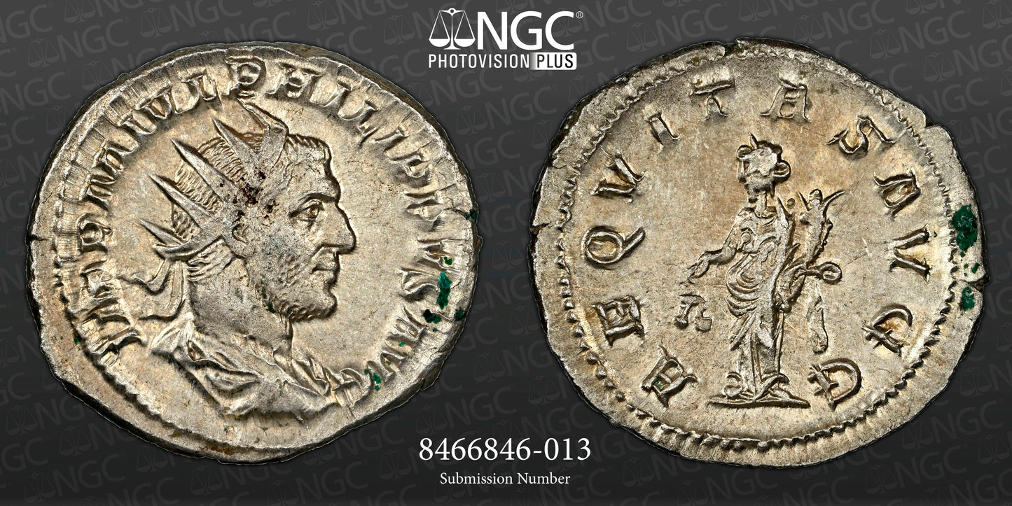 Roman Empire - Philip I - Silver Double-Denarius - NGC Ch XF - RIC:27b