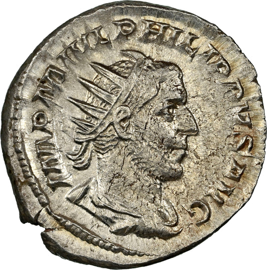 Roman Empire - Philip I - Silver Double-Denarius - NGC Ch AU - RIC:28c