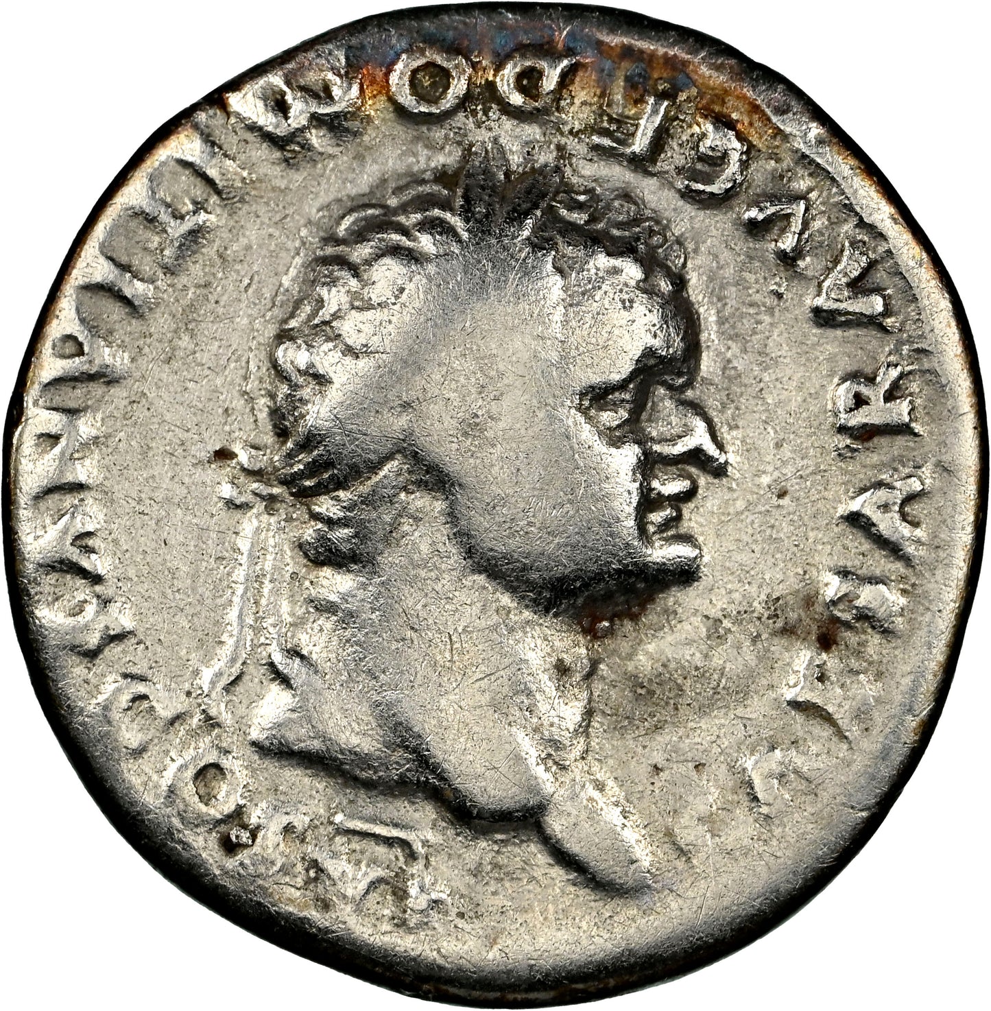 Roman Empire - Domitian - Silver Denarius - NGC F - RIC:1081