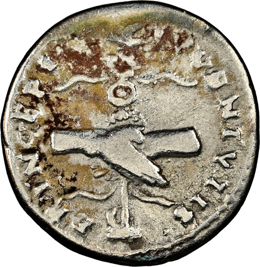 Roman Empire - Domitian - Silver Denarius - NGC F - RIC:1081