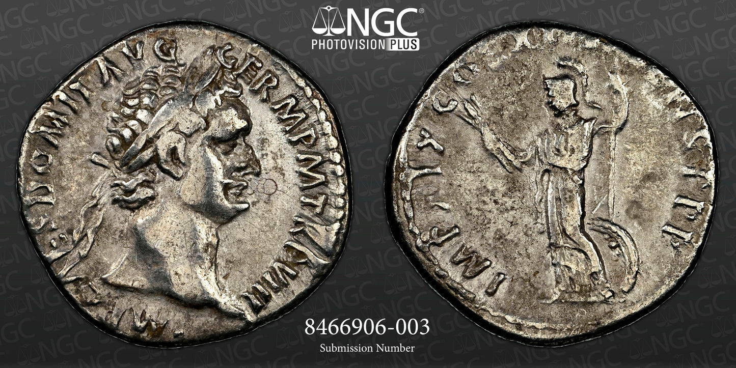 Roman Empire - Domitian - Silver Denarius - NGC VF - RIC:669