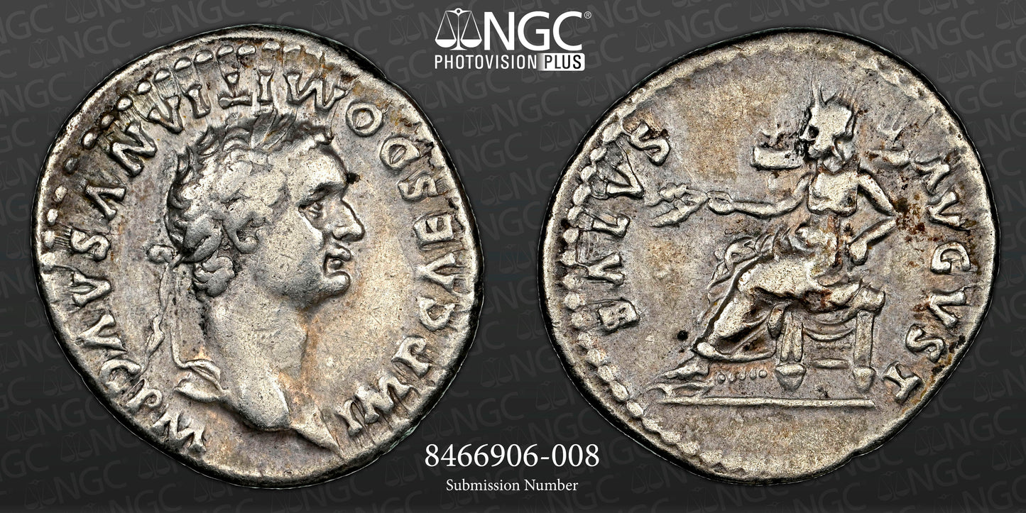 Roman Empire - Domitian - Silver Denarius - NGC VF - RIC:145